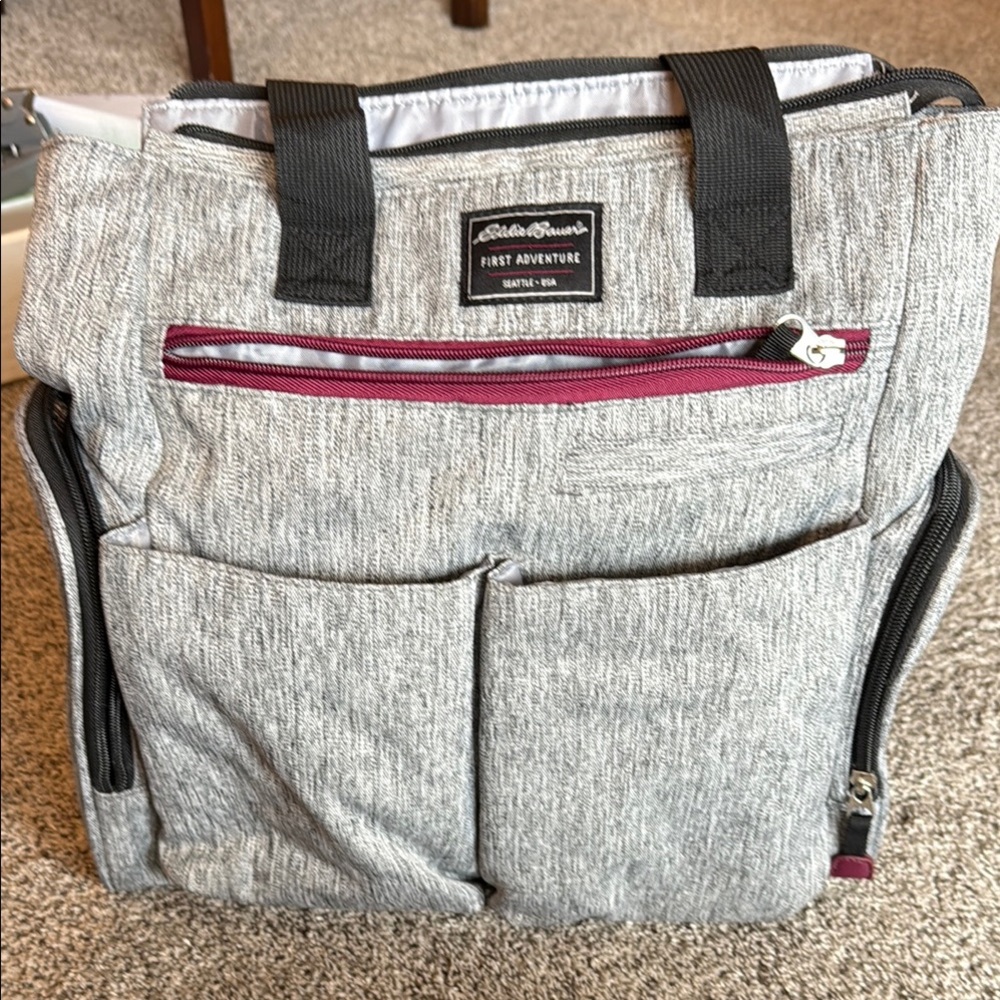 Eddie Bauer Grey and Black Bag Modern and Versatile
